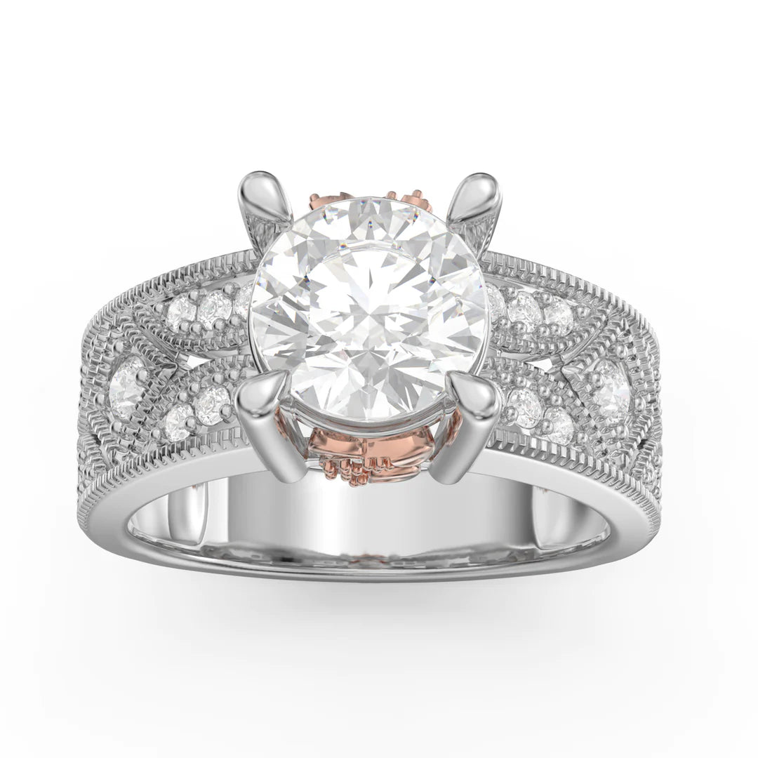Premium Personalised Moissanite Initials Ring