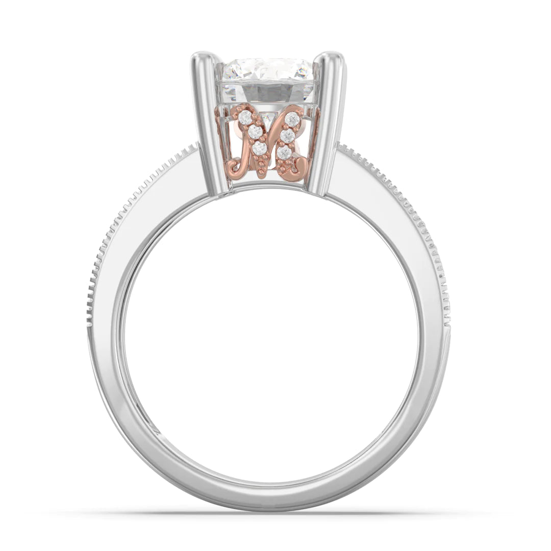 Premium Personalised Moissanite Initials Ring