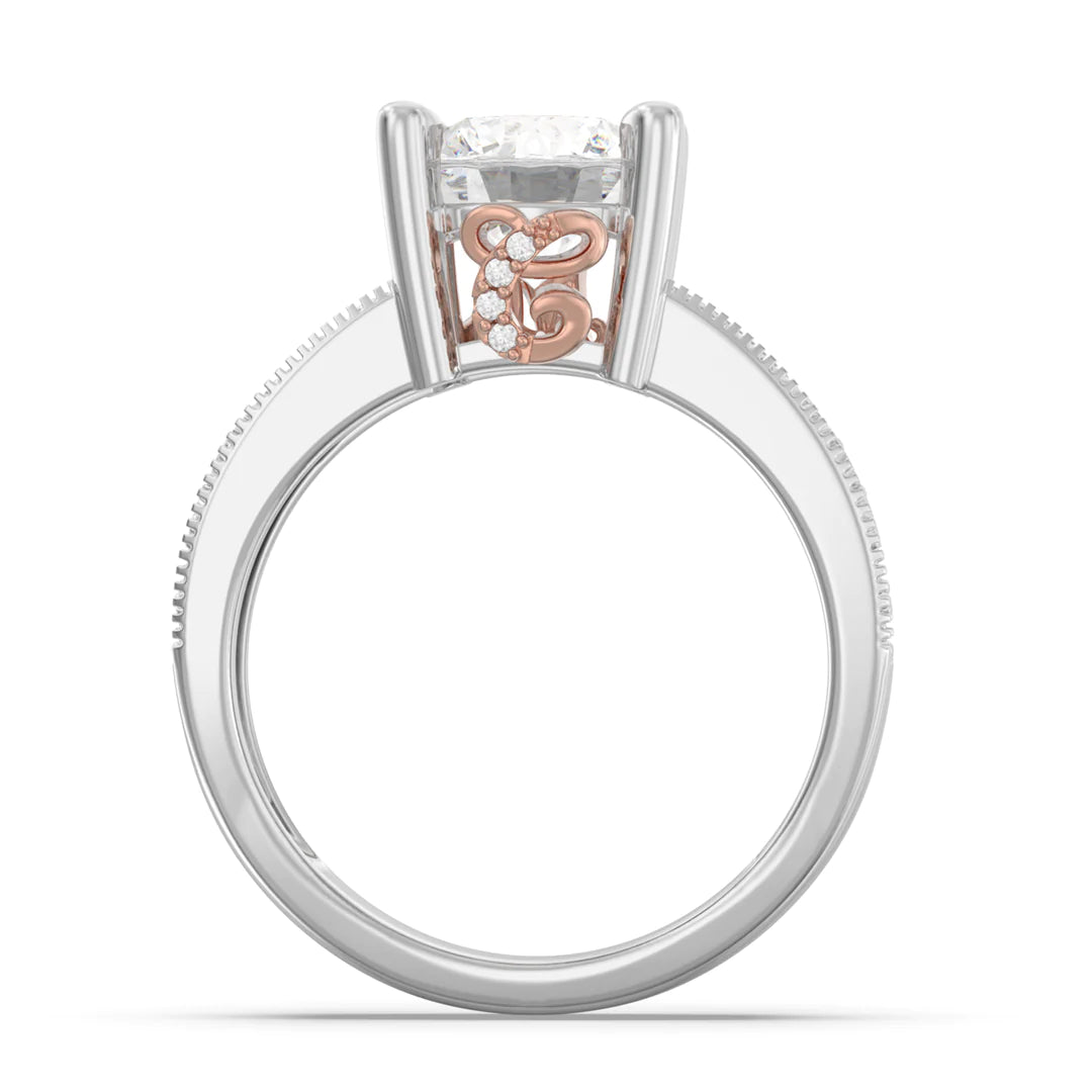 Premium Personalised Moissanite Initials Ring