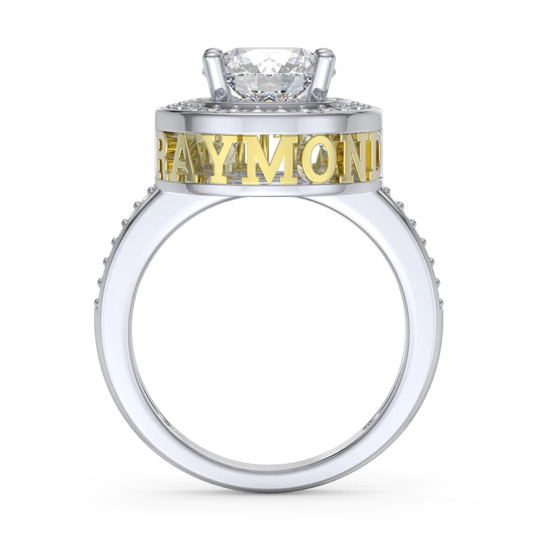 Premium Personalised Moissanite Names Ring