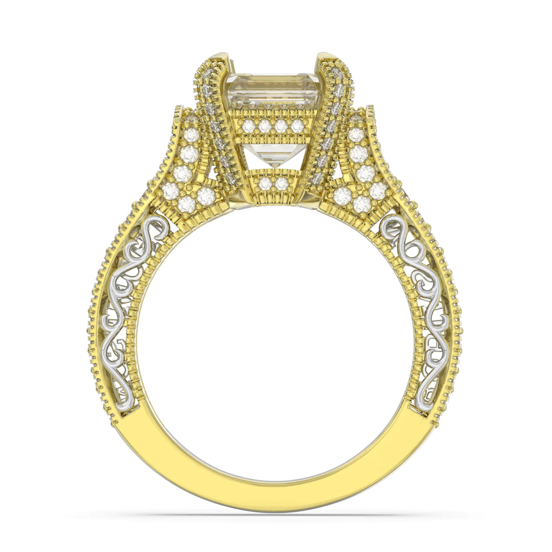 Premium Personalised Gold Plated Moissanite Names Ring