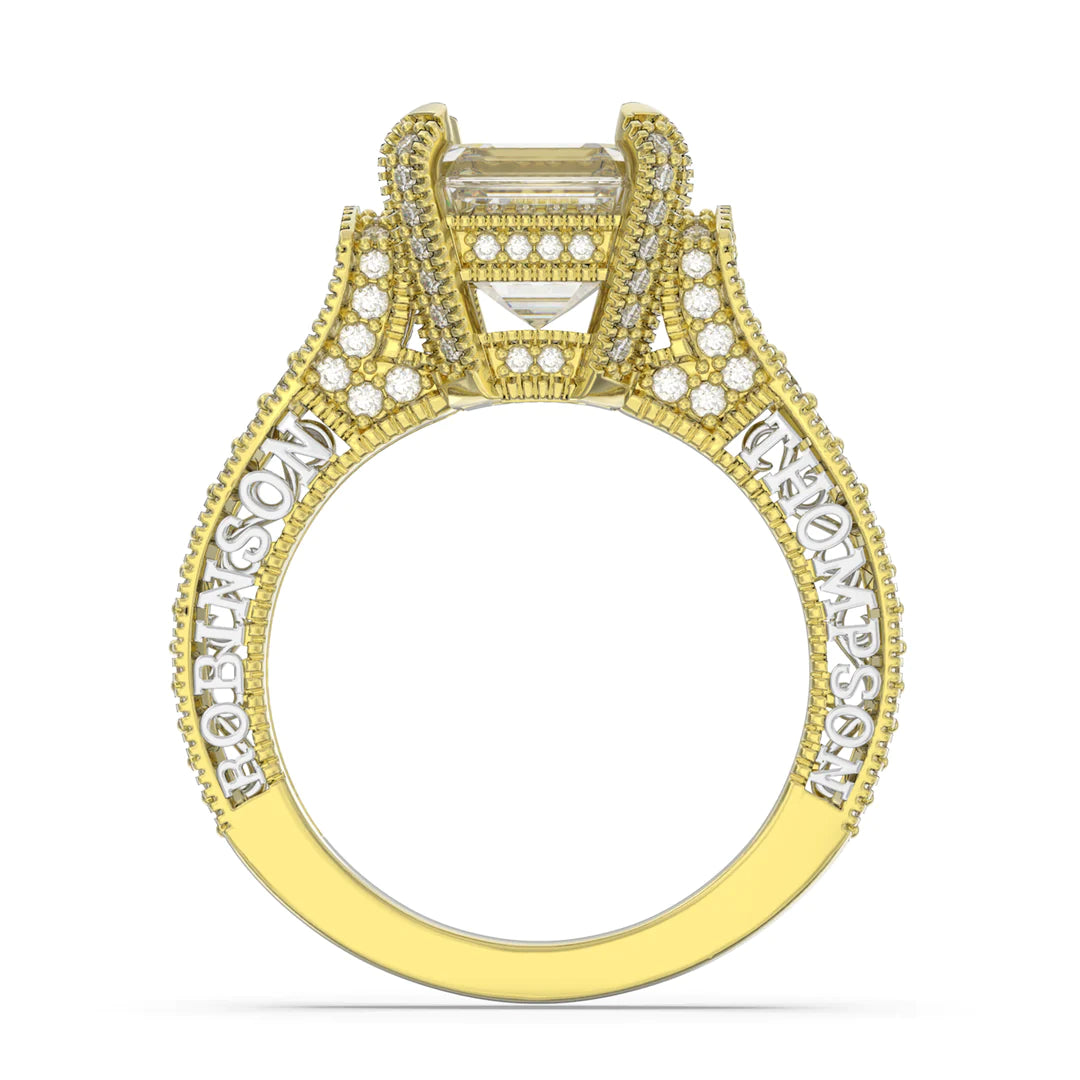 Premium Personalised Gold Plated Moissanite Names Ring