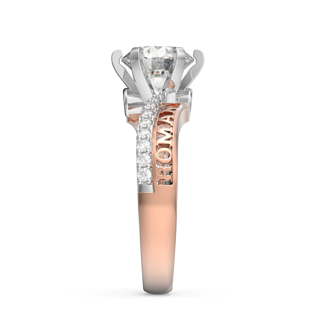 Premium Personalised Rose Gold Plated Moissanite Names & Birthstones Ring
