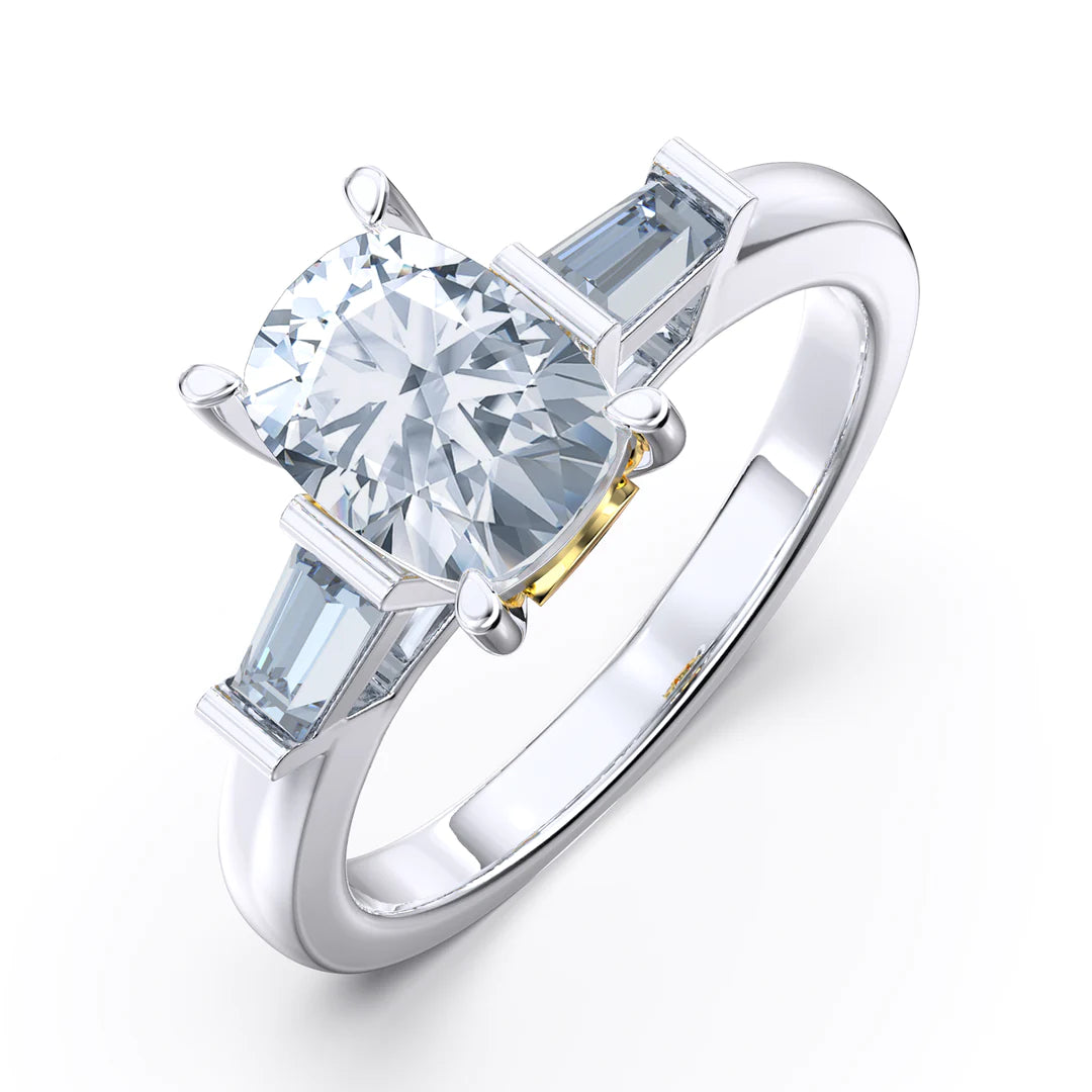 Premium Personalised Moissanite Initials Ring