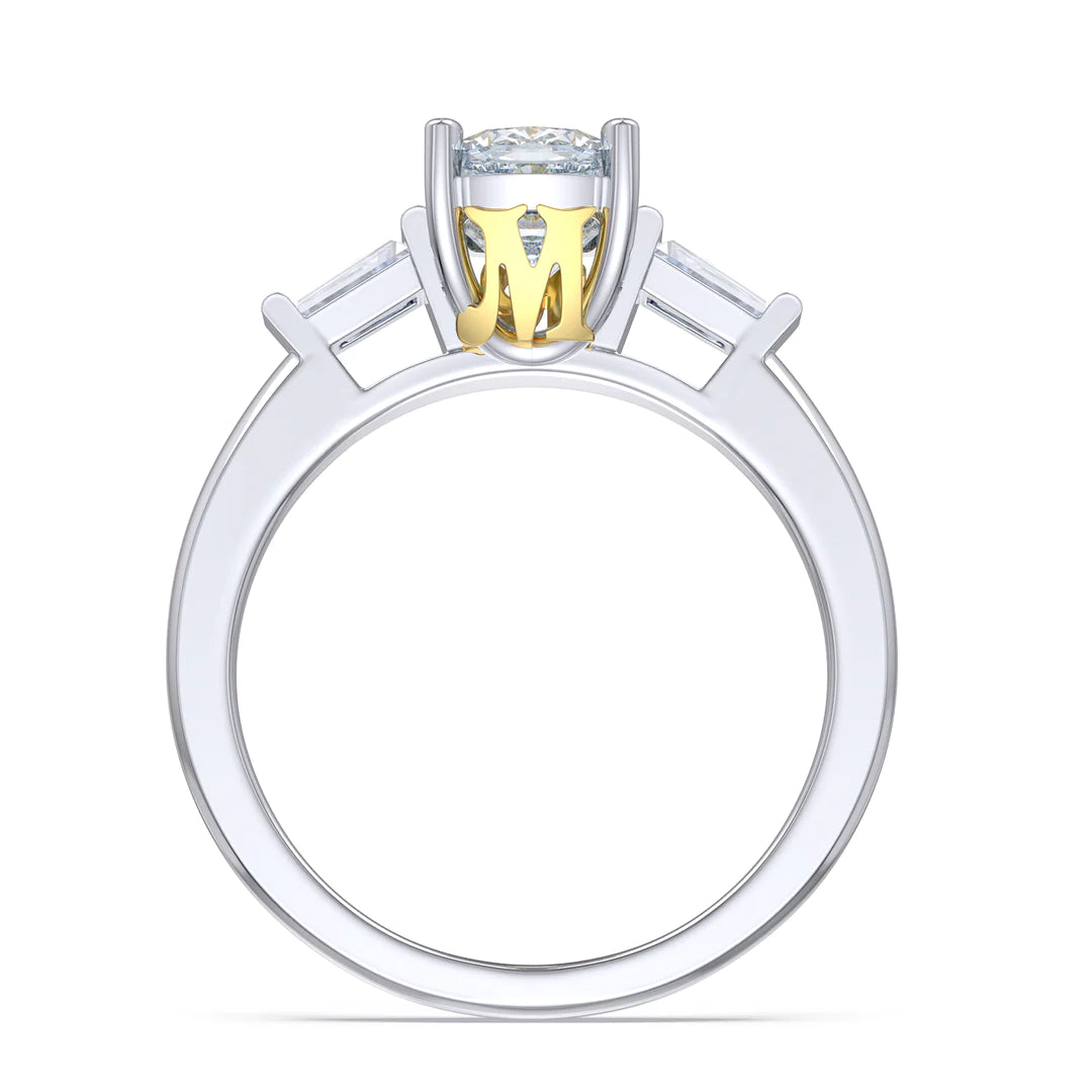 Premium Personalised Moissanite Initials Ring