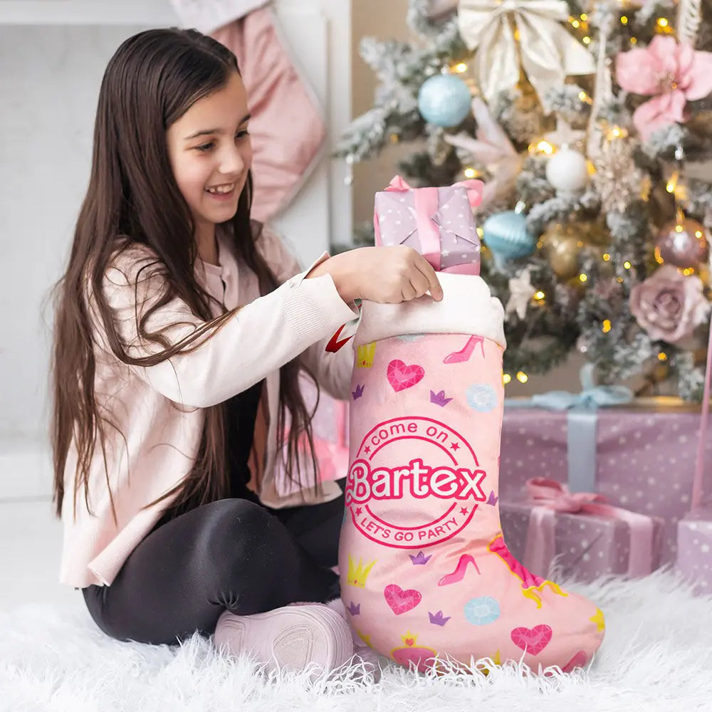 Personalised Barbie Style Name Christmas Stocking