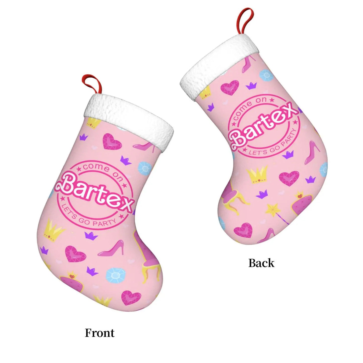 Personalised Barbie Style Name Christmas Stocking