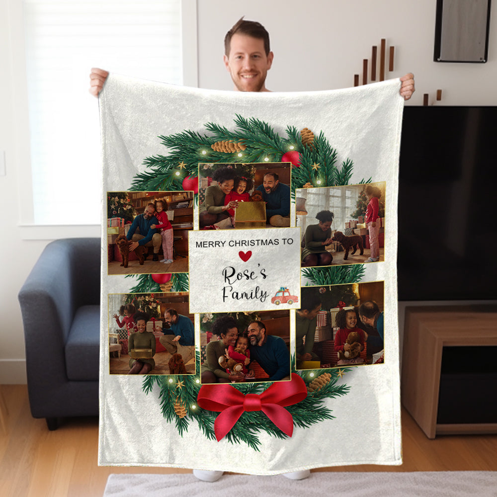 Personalised Christmas Photo Blanket