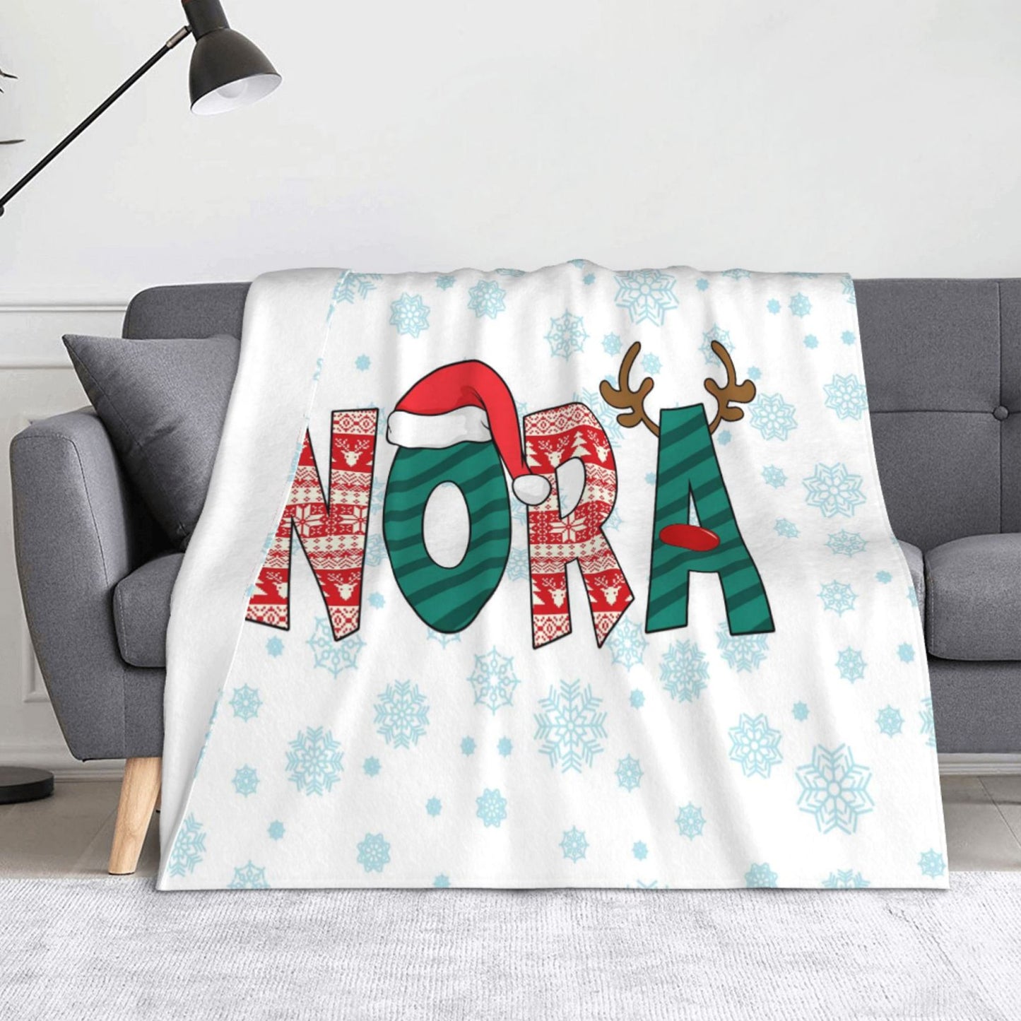 Personalised Kids Christmas Name Blanket