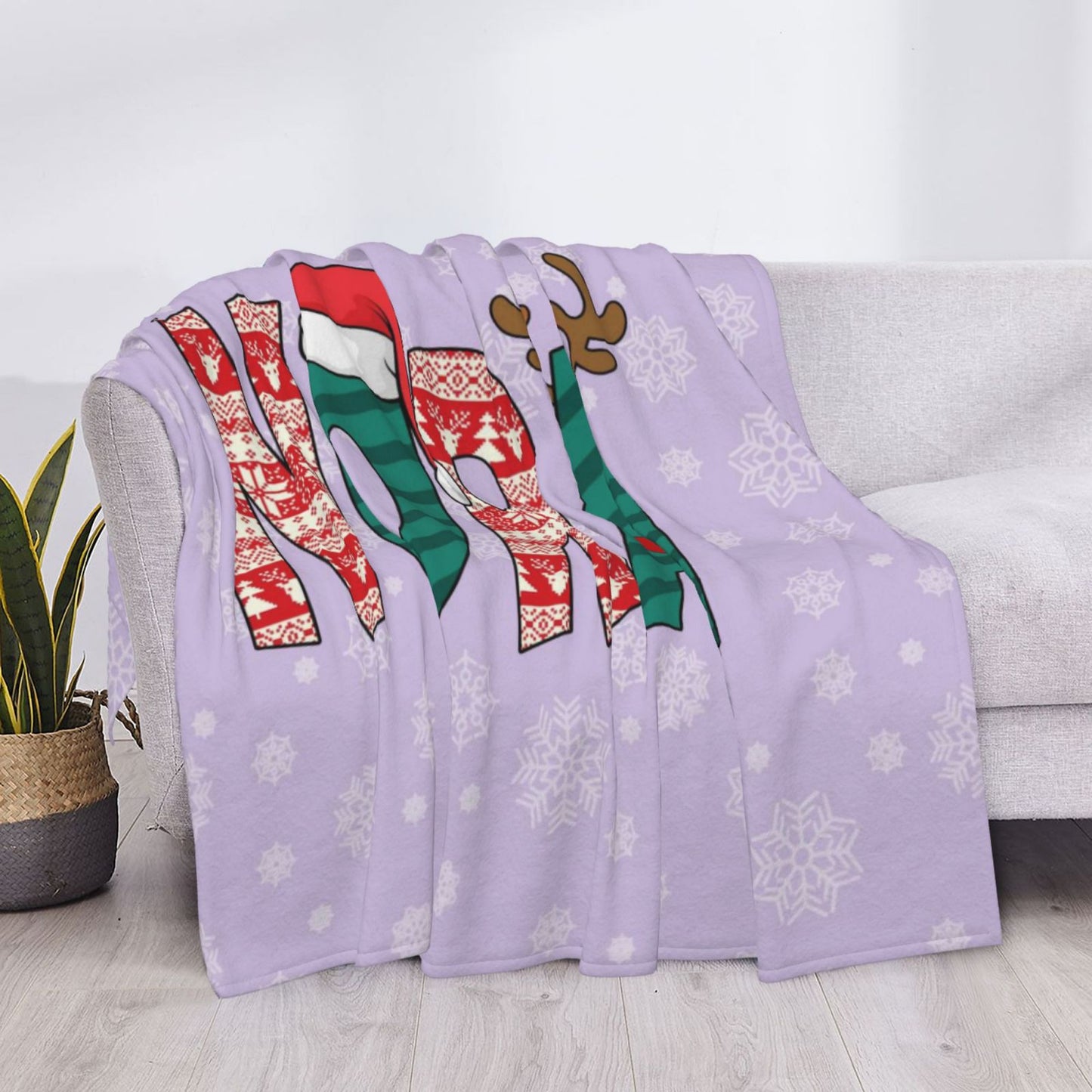 Personalised Kids Christmas Name Blanket