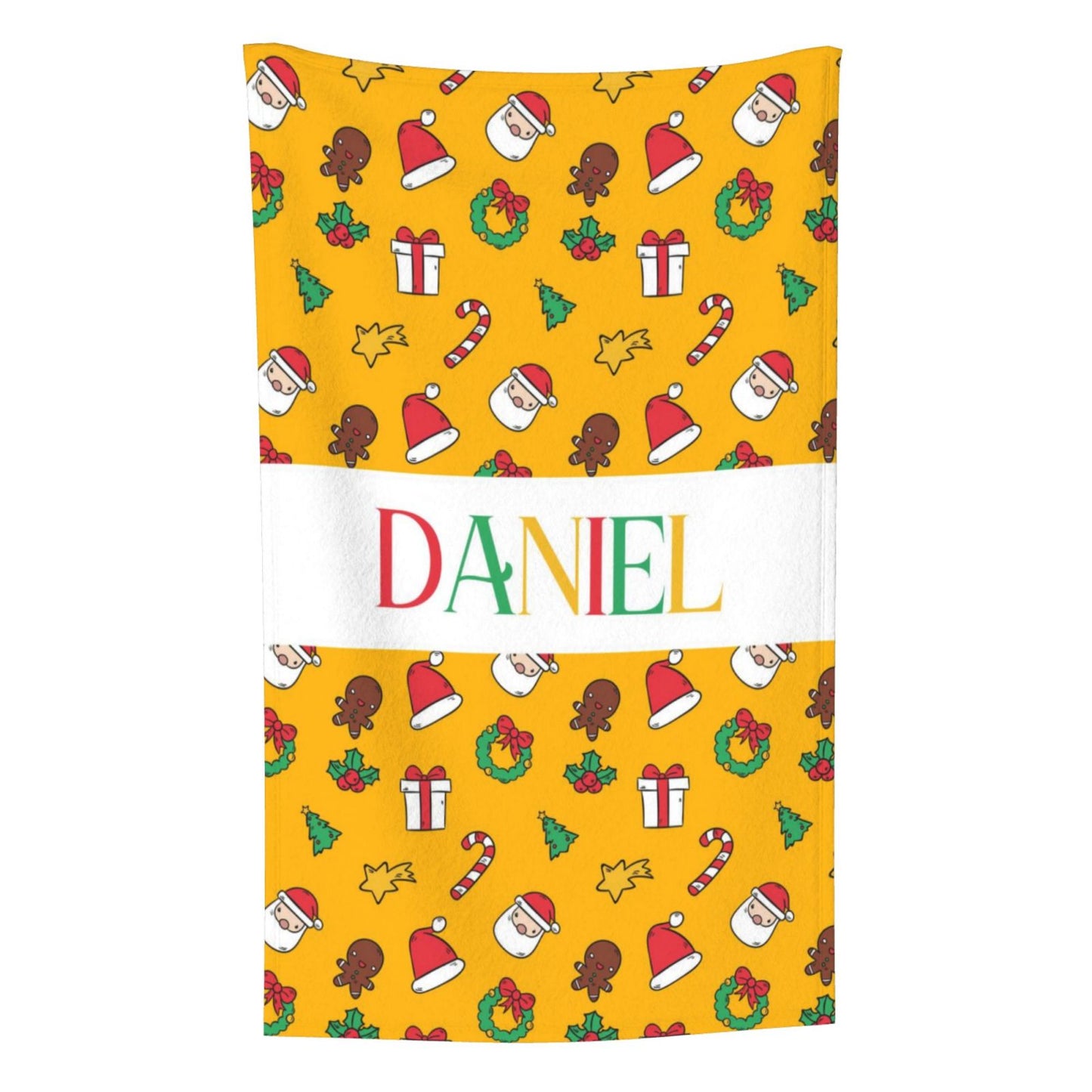 Personalised Kids Christmas Name Blanket