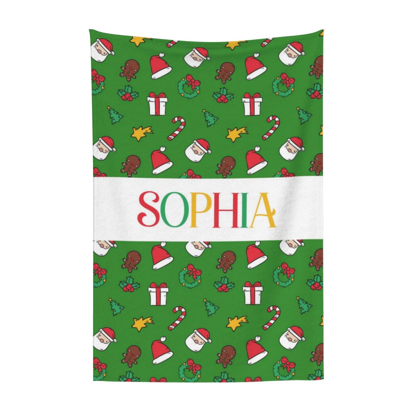 Personalised Kids Christmas Name Blanket