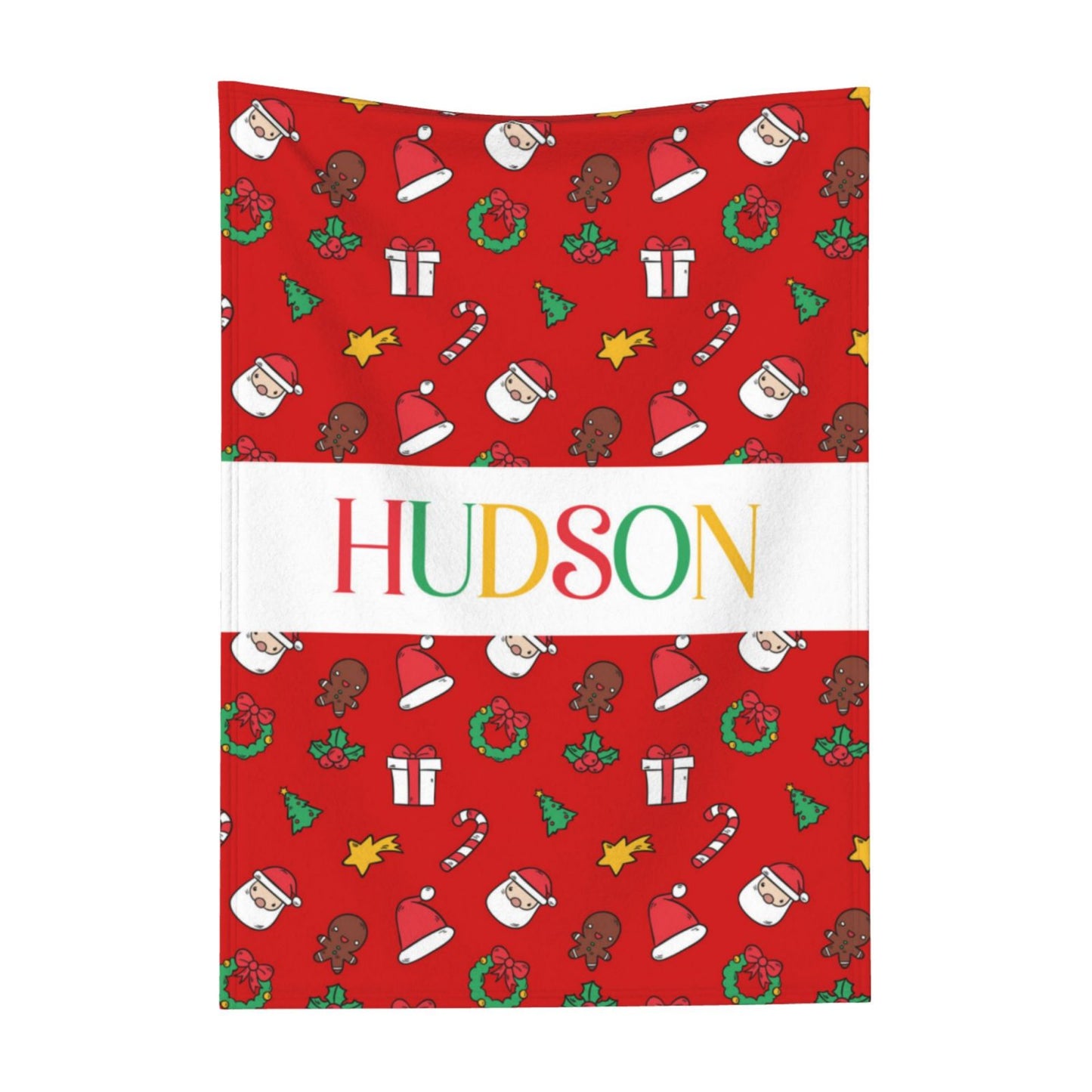 Personalised Kids Christmas Name Blanket