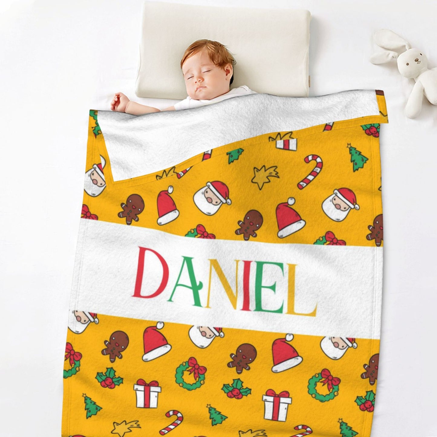 Personalised Kids Christmas Name Blanket