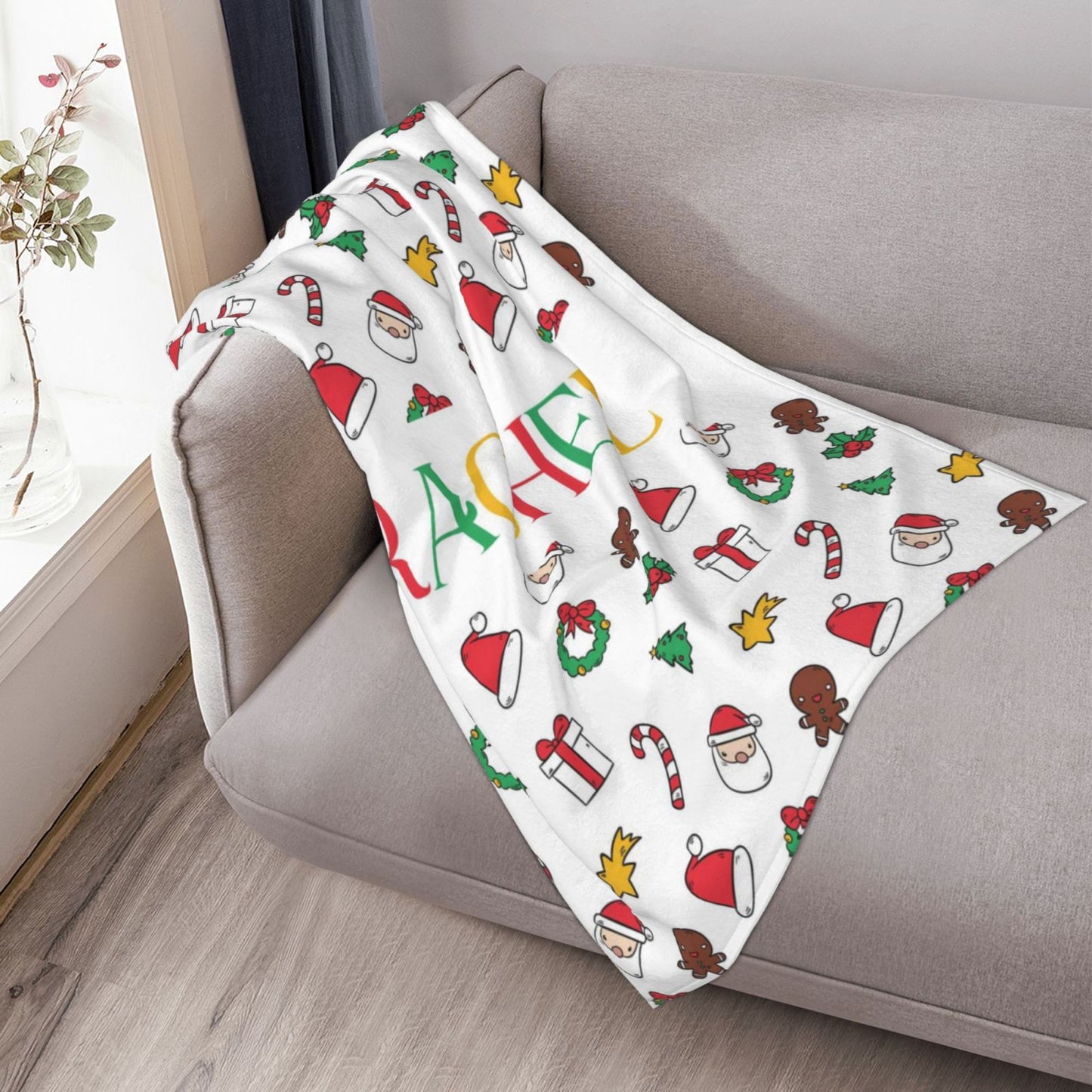 Personalised Kids Christmas Name Blanket