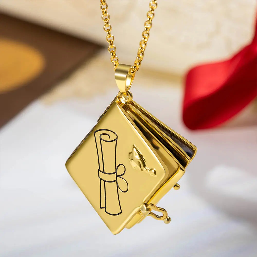 Personalised Graduation Photo Album Necklace