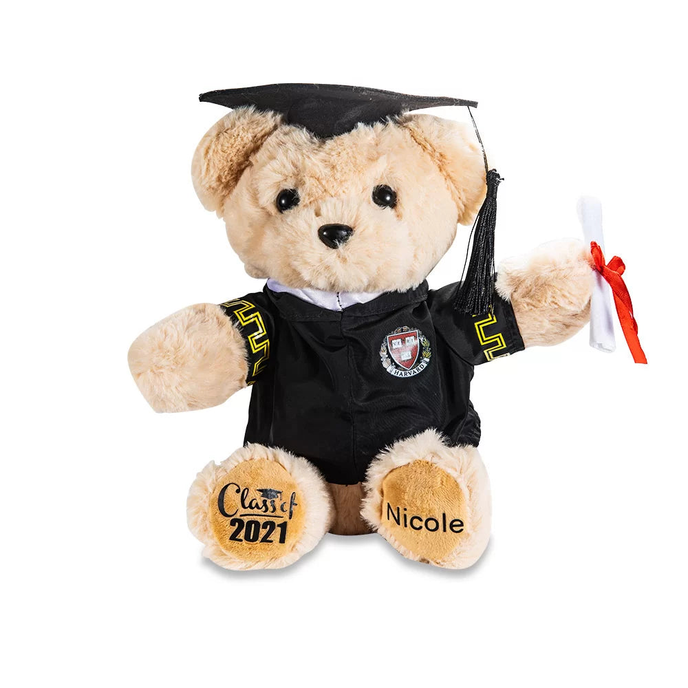 Custom Graduation Teddy Bear with School Badge