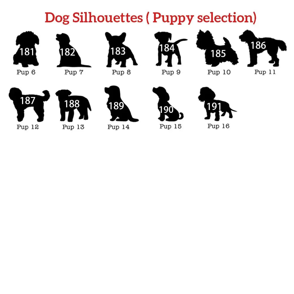 Custom Dog Silhouette Christmas Tree Ornament