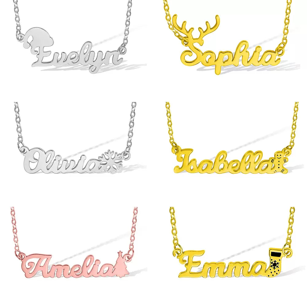 Personalised Christmas Name Necklace