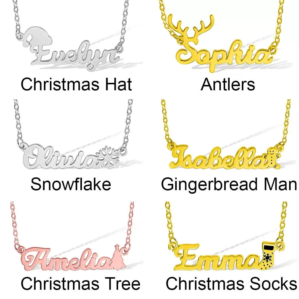 Personalised Christmas Name Necklace