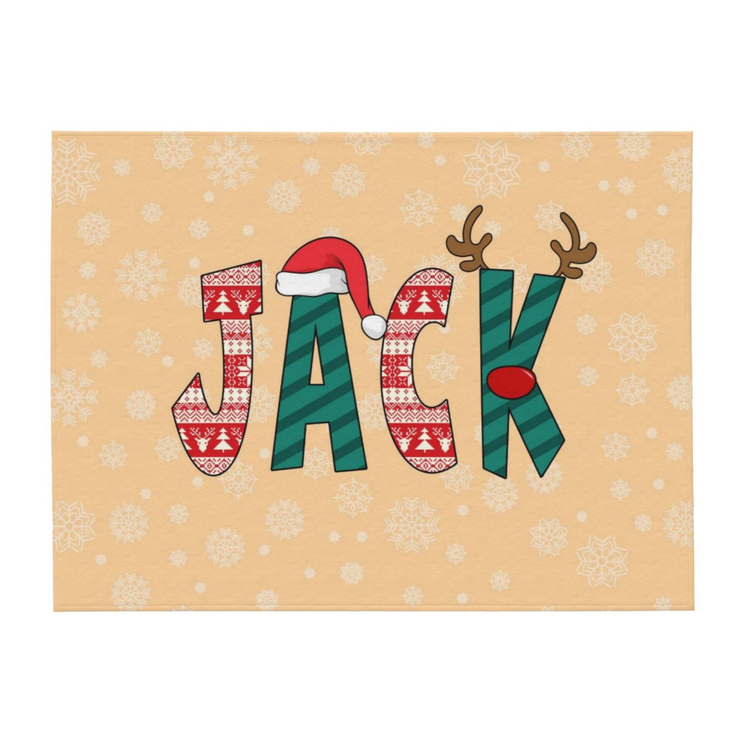 Personalised Kids Christmas Name Blanket