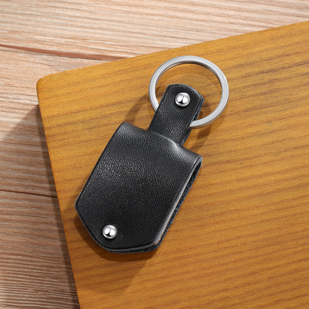 Personalised Leather Photo Keyring