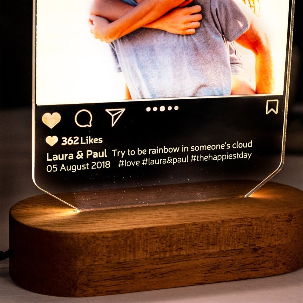 Personalised Instagram Post Night Light