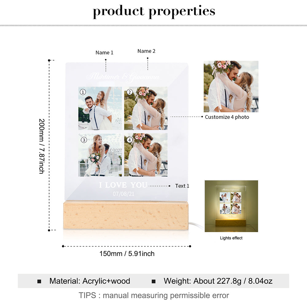 Personalised Photos Night Light