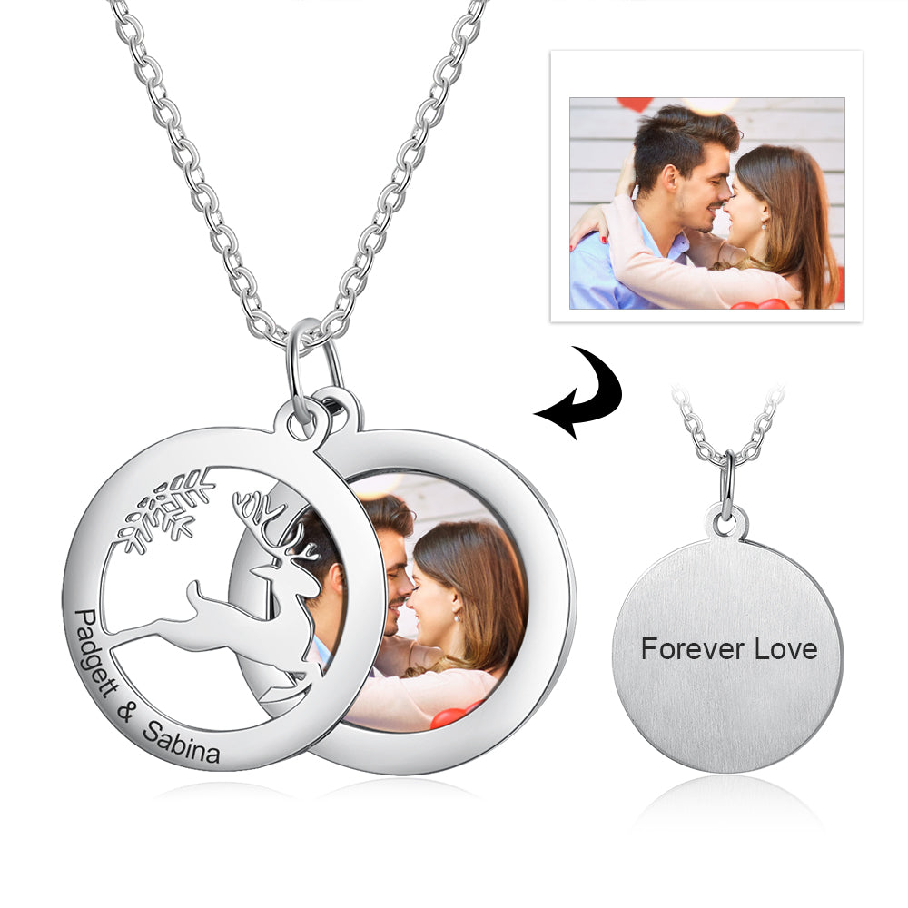 Personalised Christmas Photo Necklace