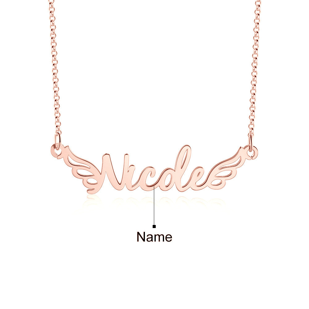 Angel Wings Personalised Name Necklace