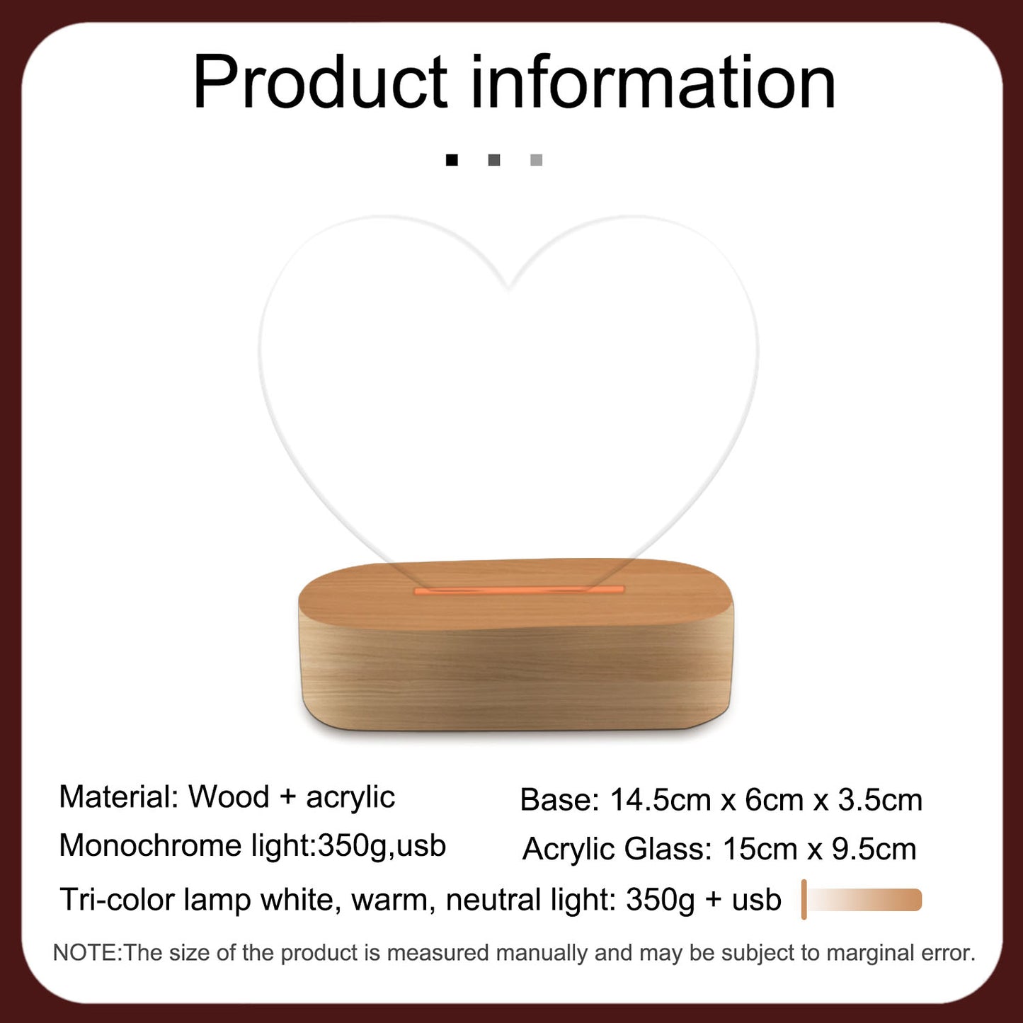 Personalised Couples Names Heart Night Light