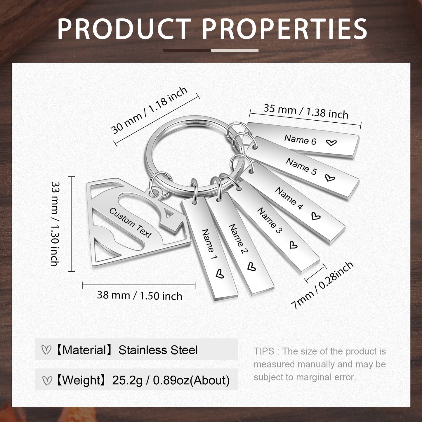 Personalised Superman Keyring