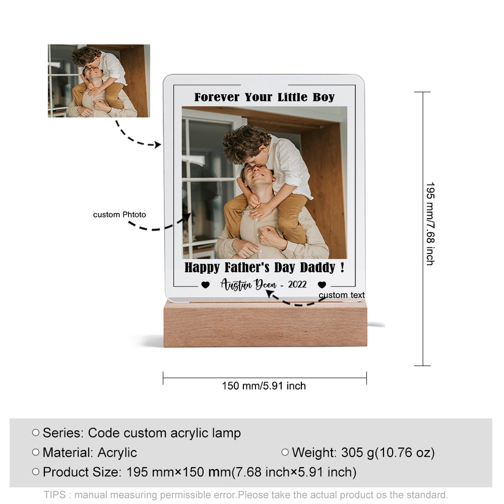 Personalised Your Little Boy Father's Day Night Light