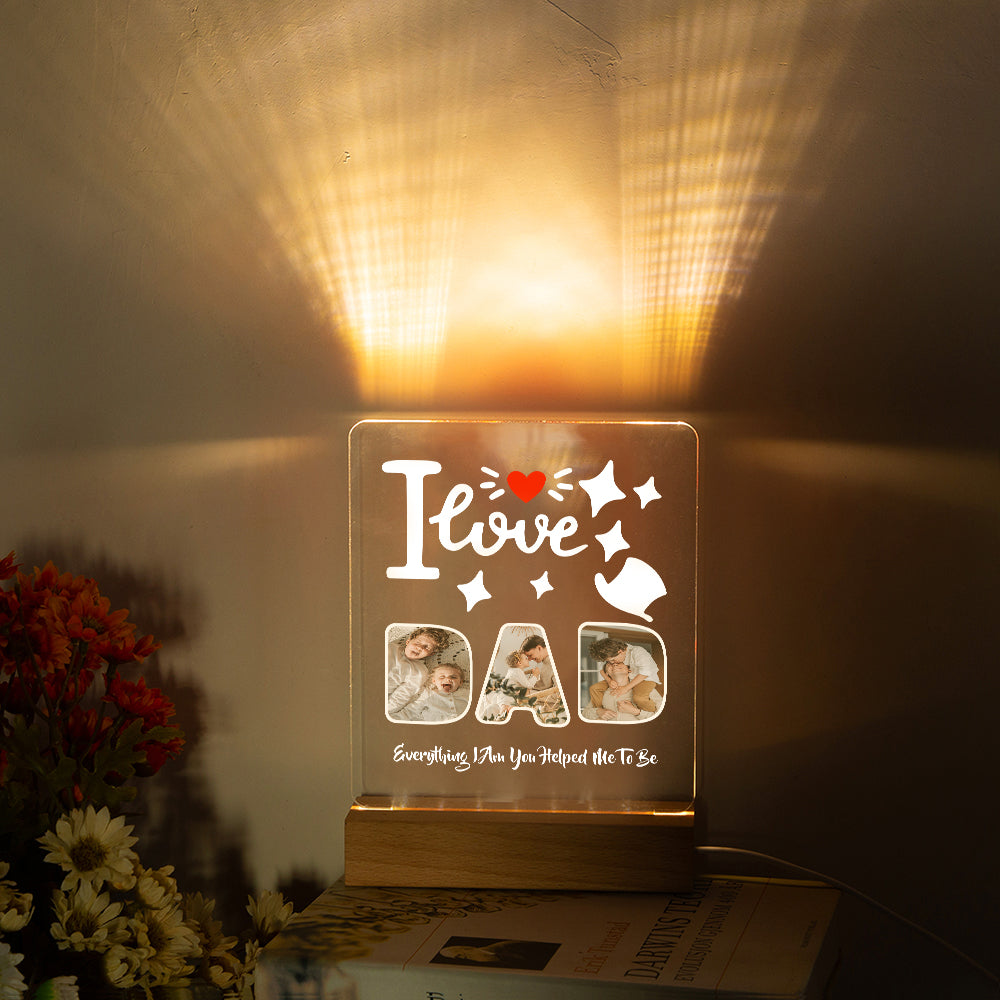 Personalised I Love Dad Night Light