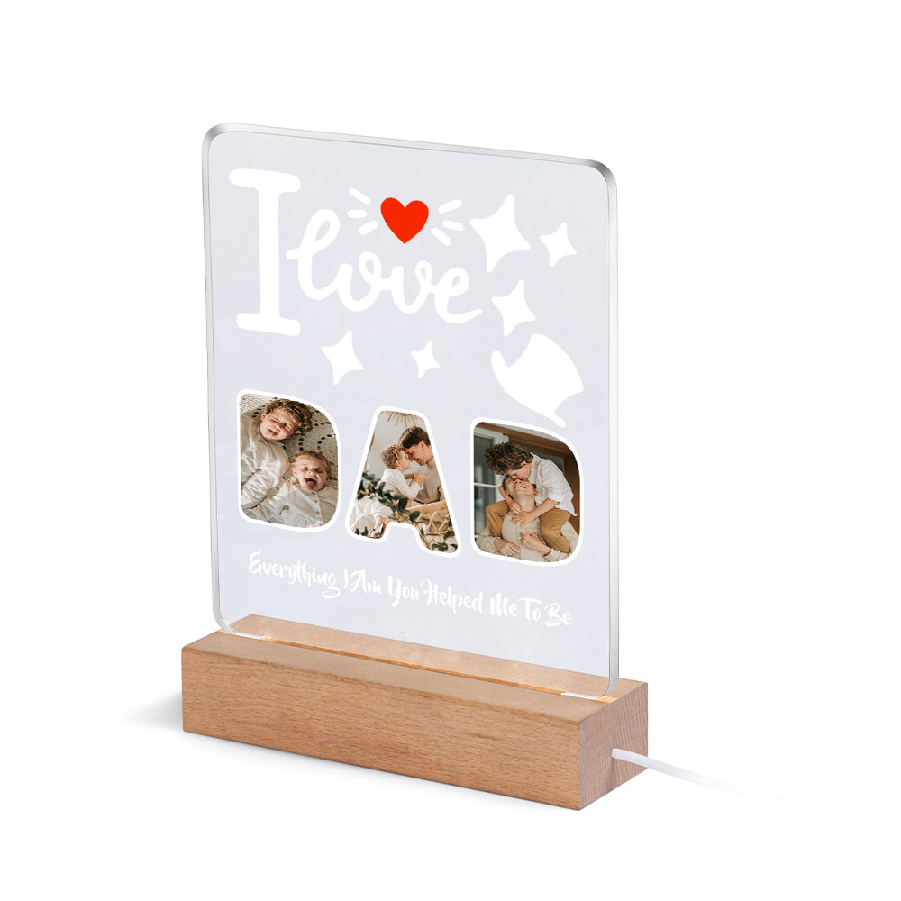 Personalised I Love Dad Night Light