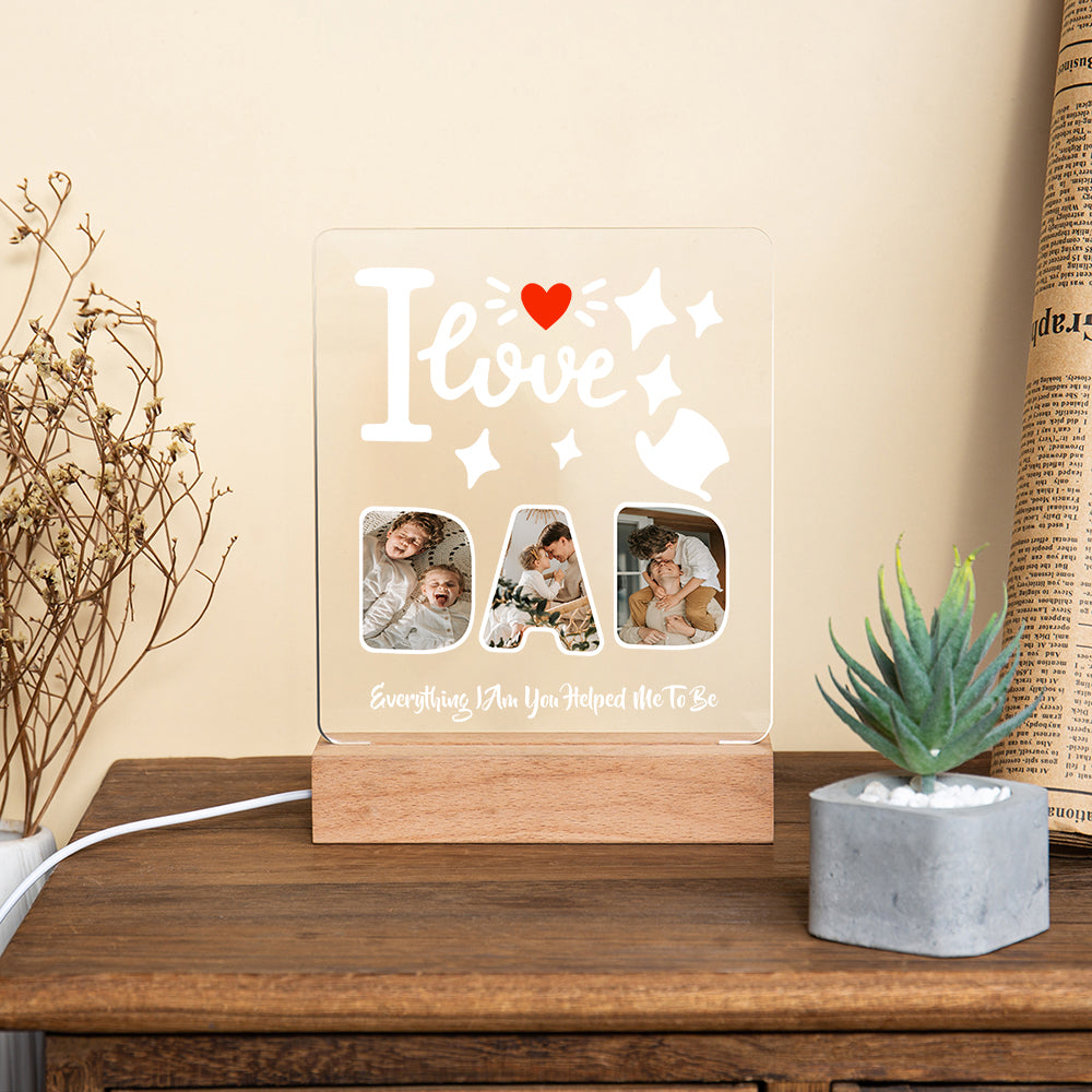 Personalised I Love Dad Night Light