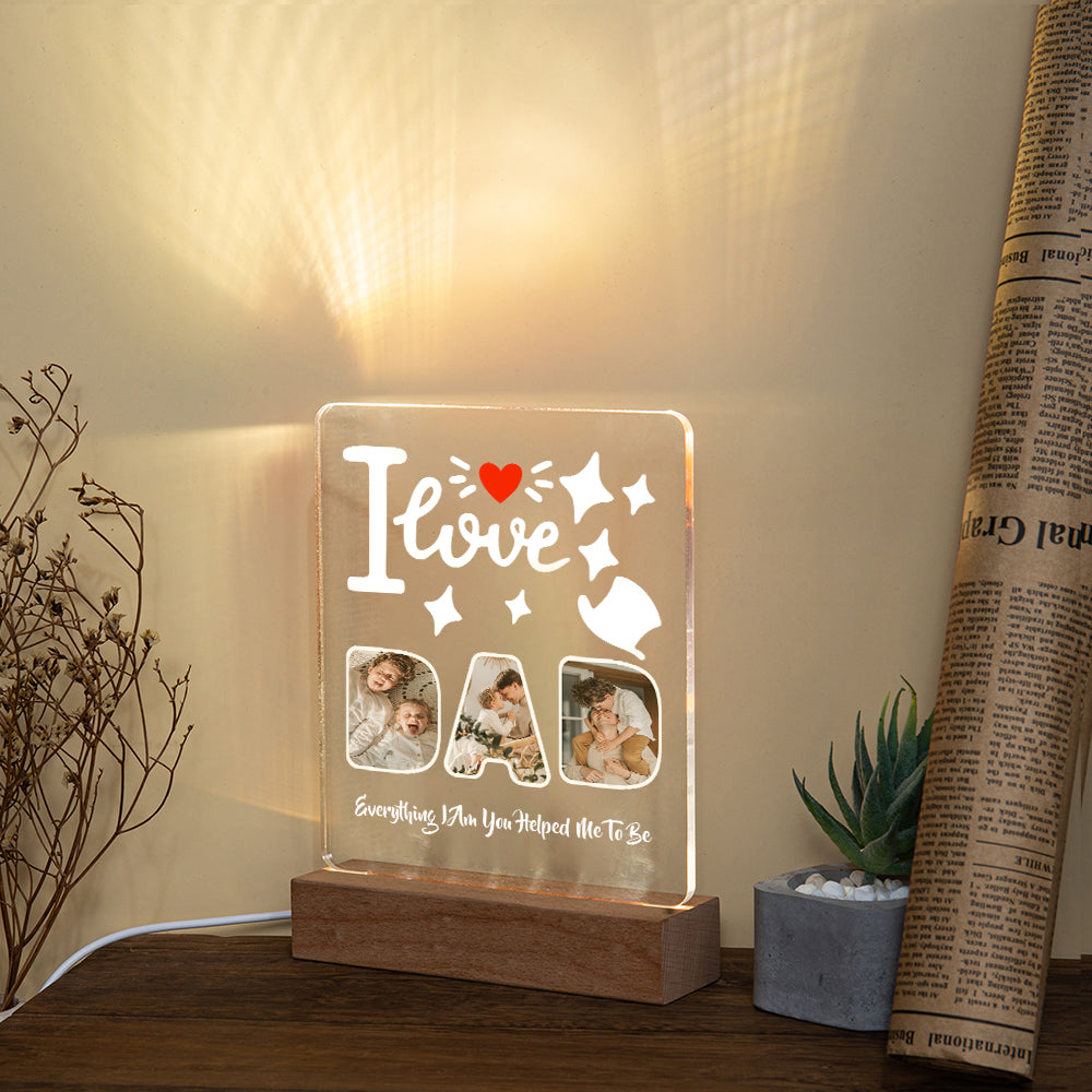 Personalised I Love Dad Night Light