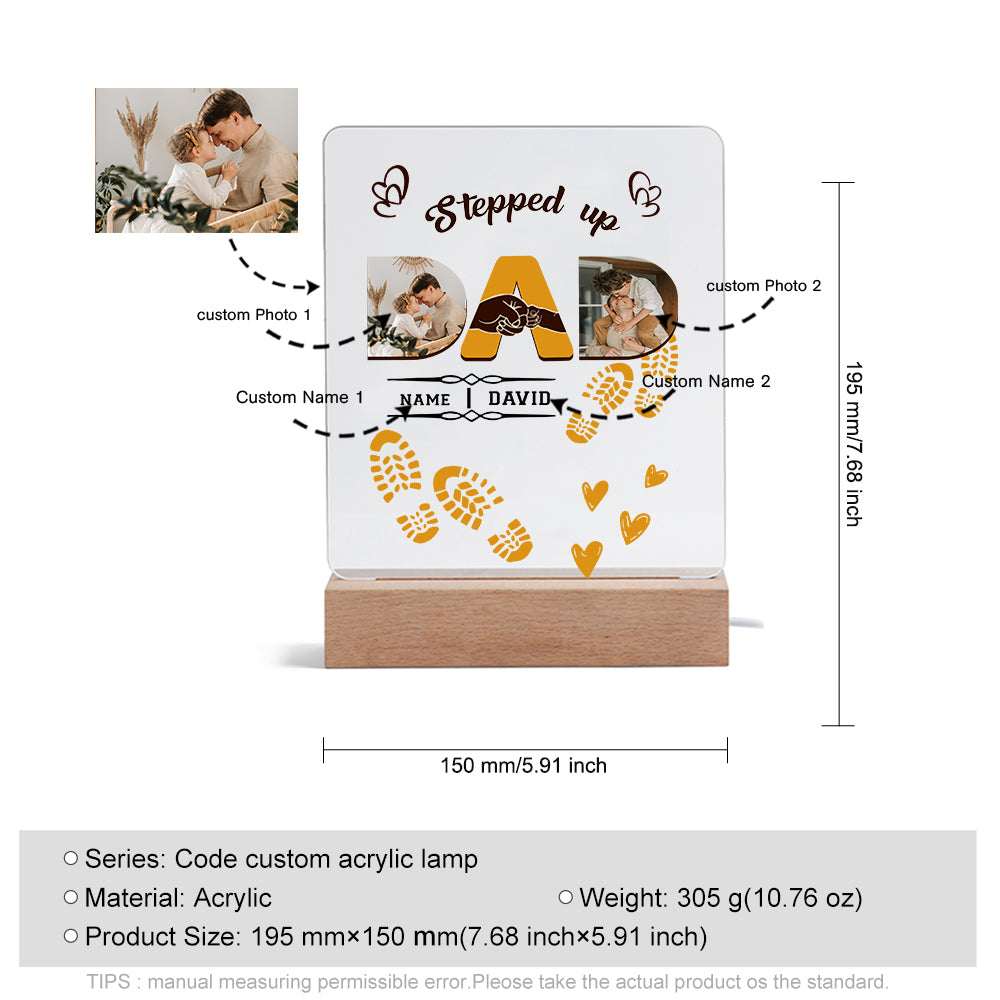 Personalised Stepped Up Step Dad Light