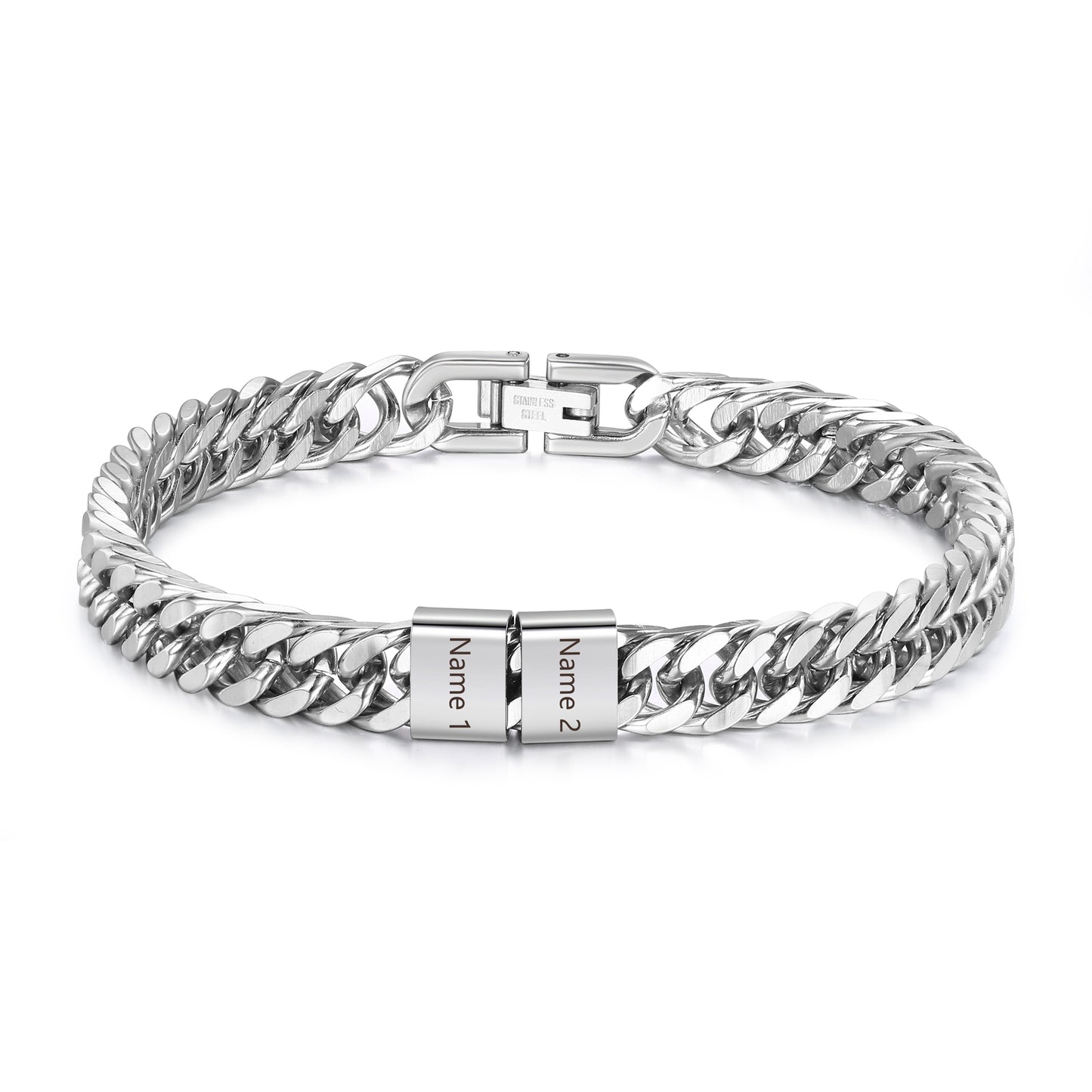 Men's Stainless Steel Names Bracelet
