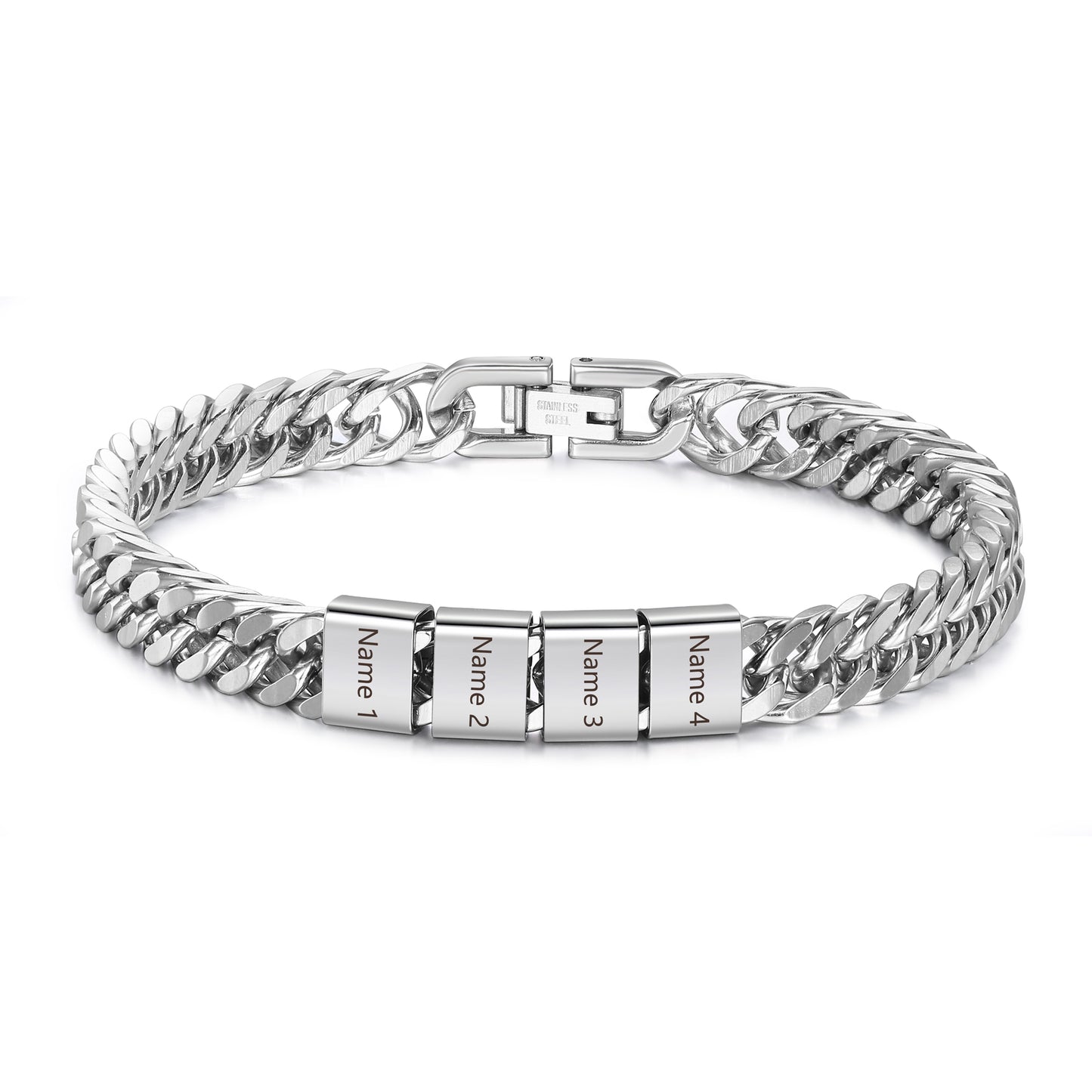 Men's Stainless Steel Names Bracelet