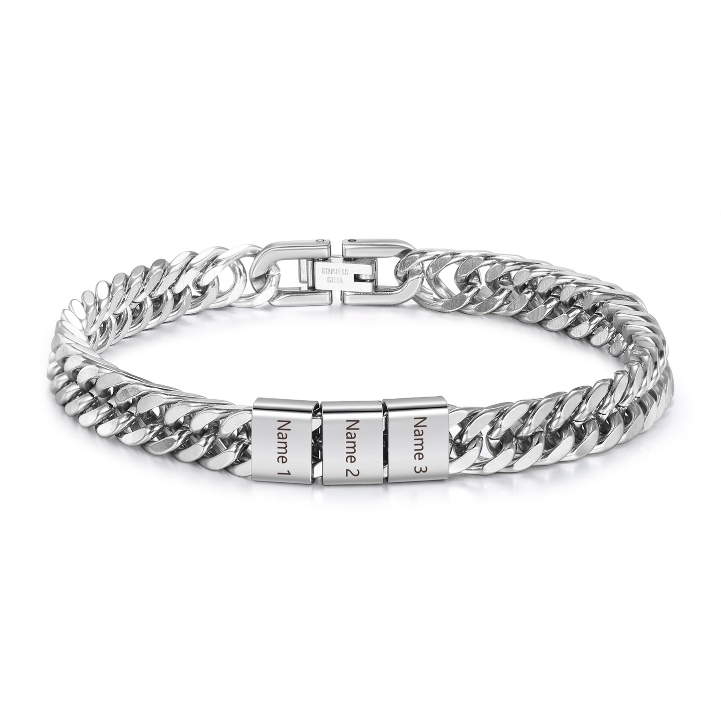 Men's Stainless Steel Names Bracelet