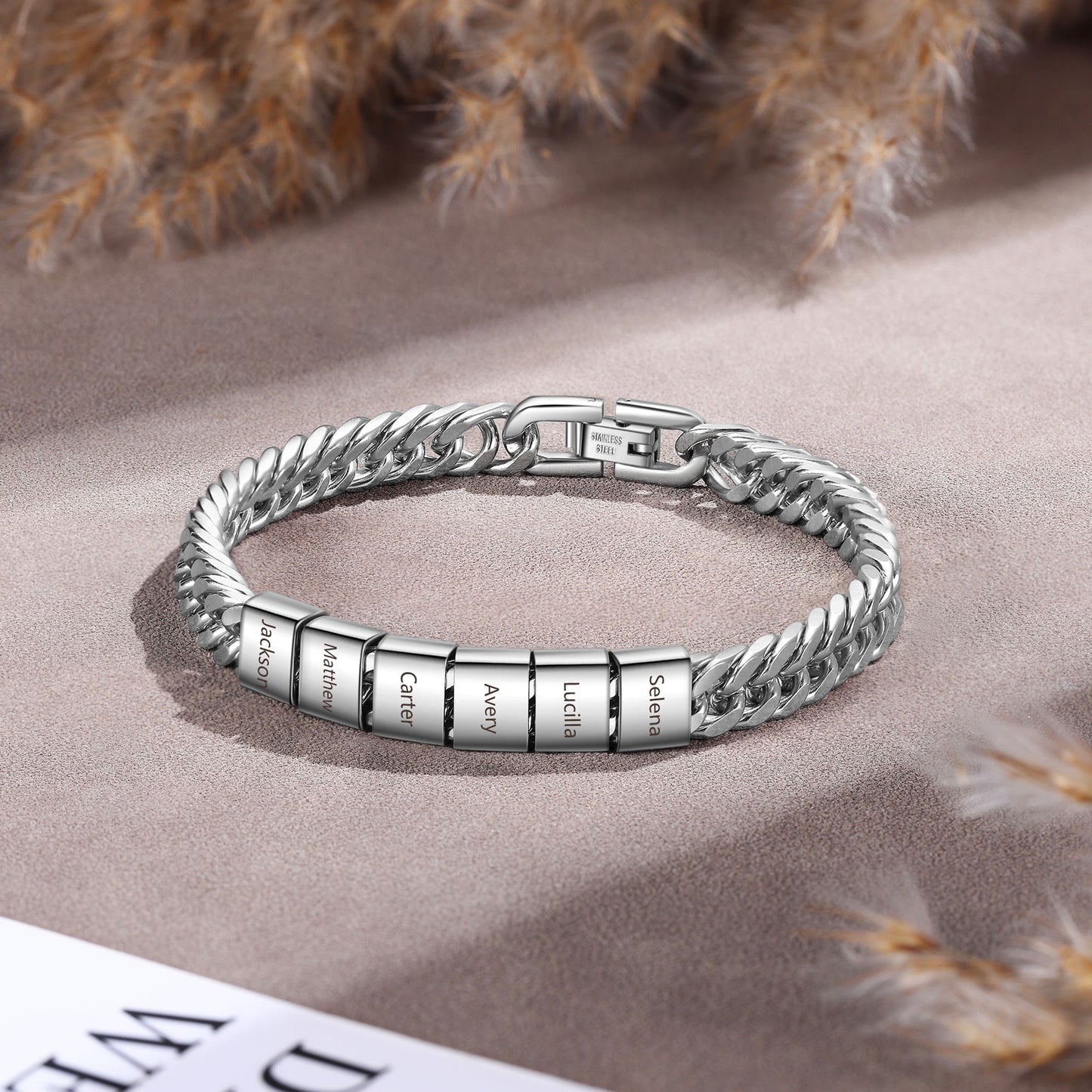 Men's Stainless Steel Names Bracelet