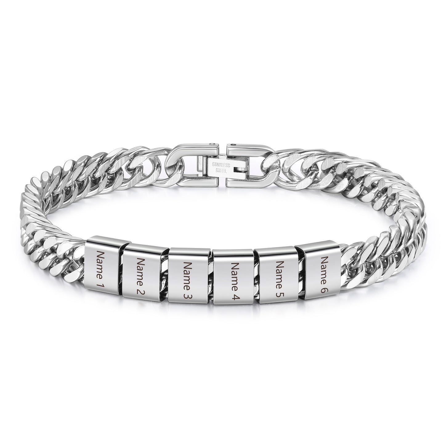 Men's Stainless Steel Names Bracelet