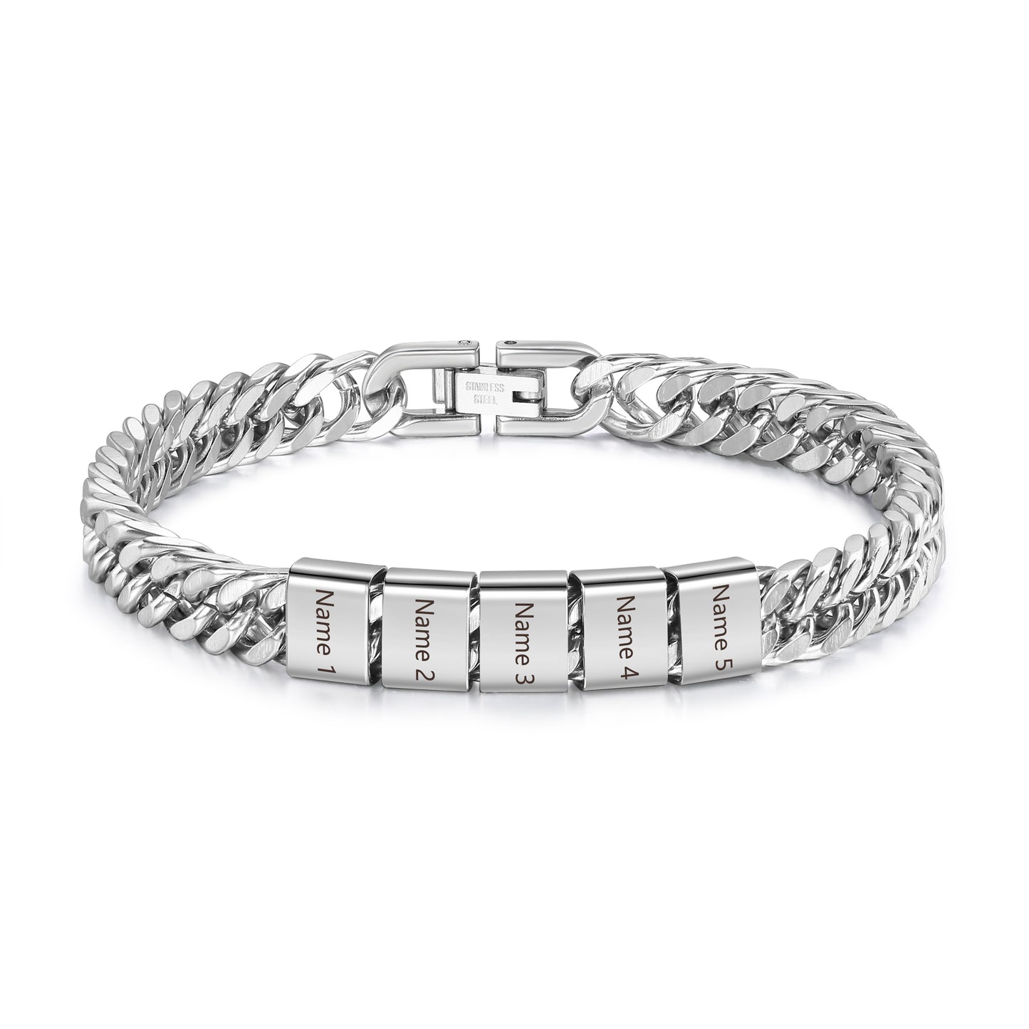 Men's Stainless Steel Names Bracelet