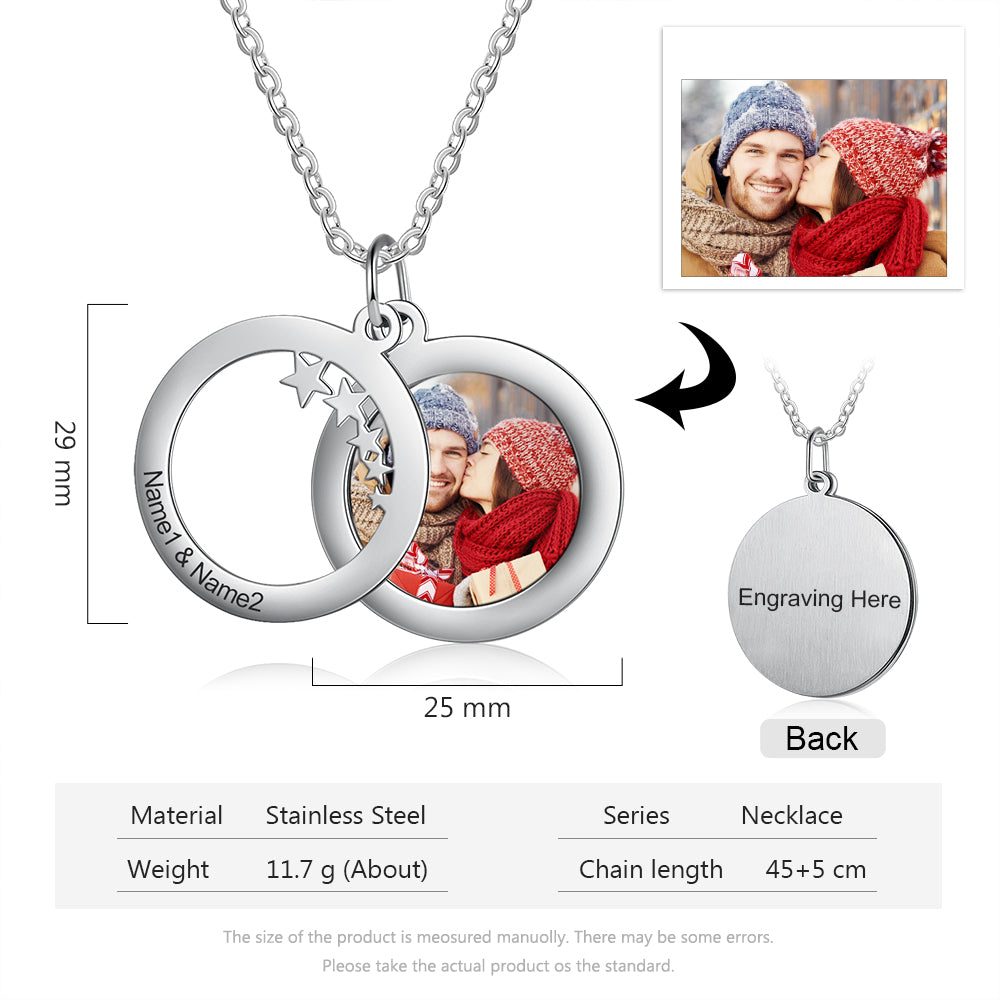 Personalised Christmas Photo Necklace