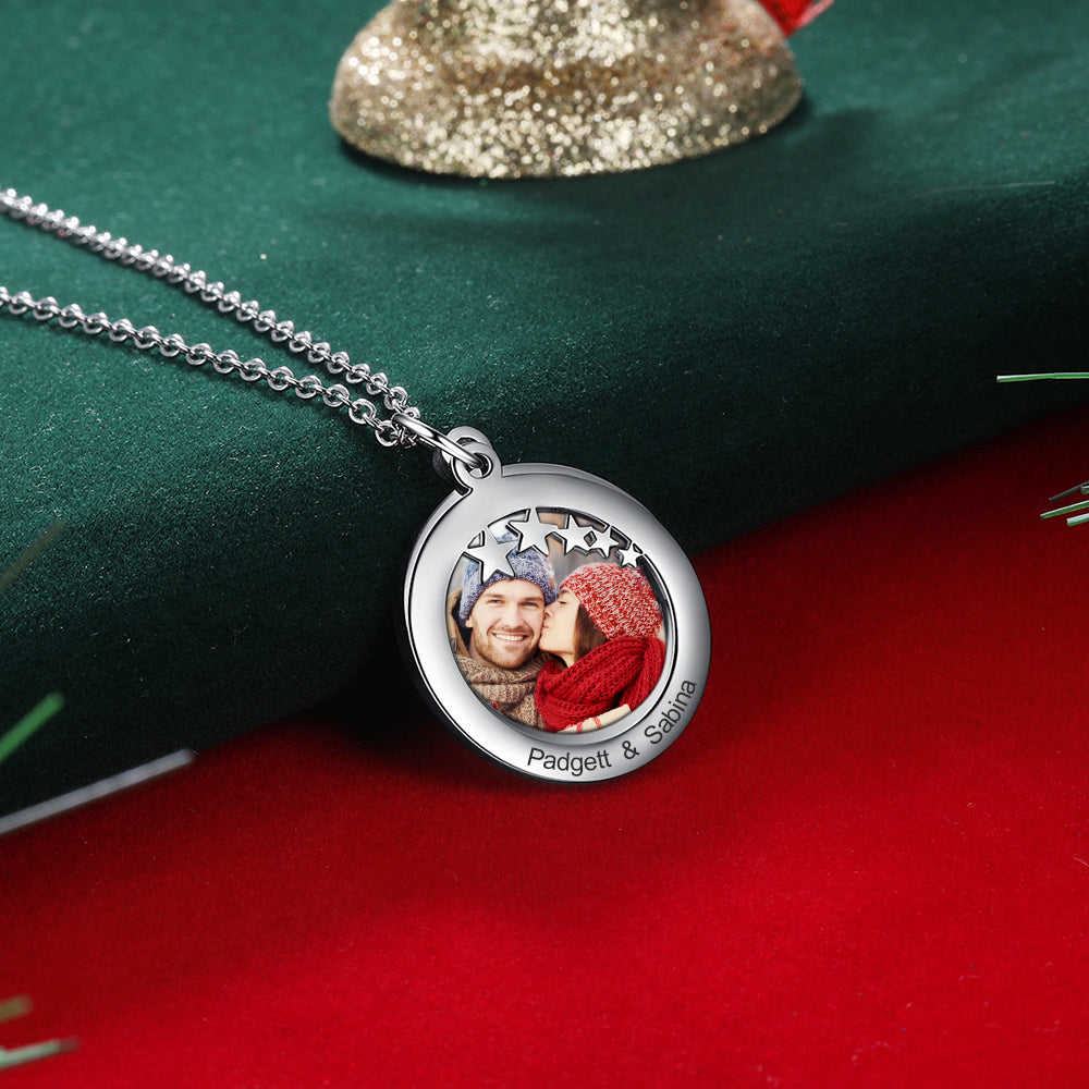 Personalised Christmas Photo Necklace