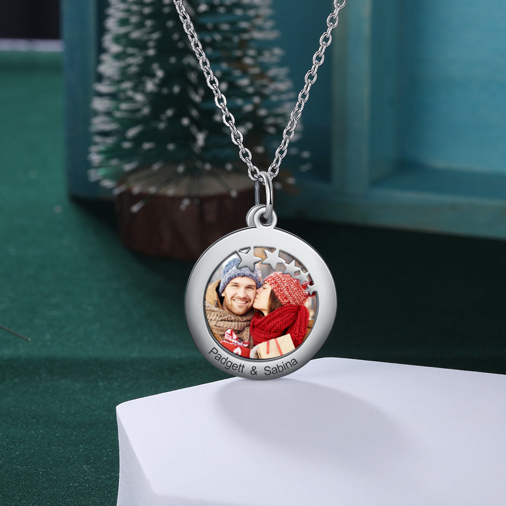 Personalised Christmas Photo Necklace