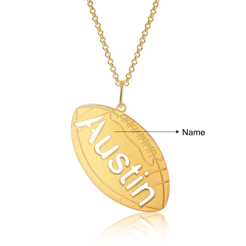 Personalised Football Name Necklace