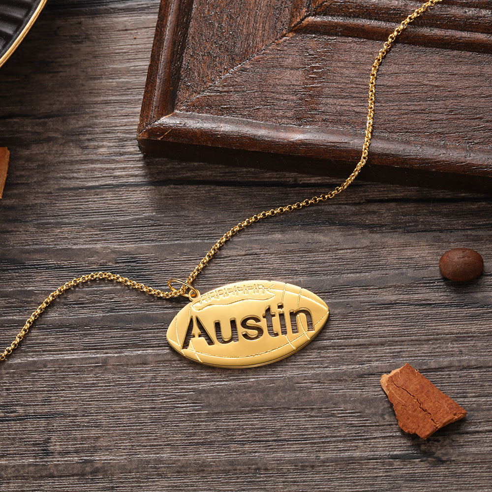 Personalised Football Name Necklace