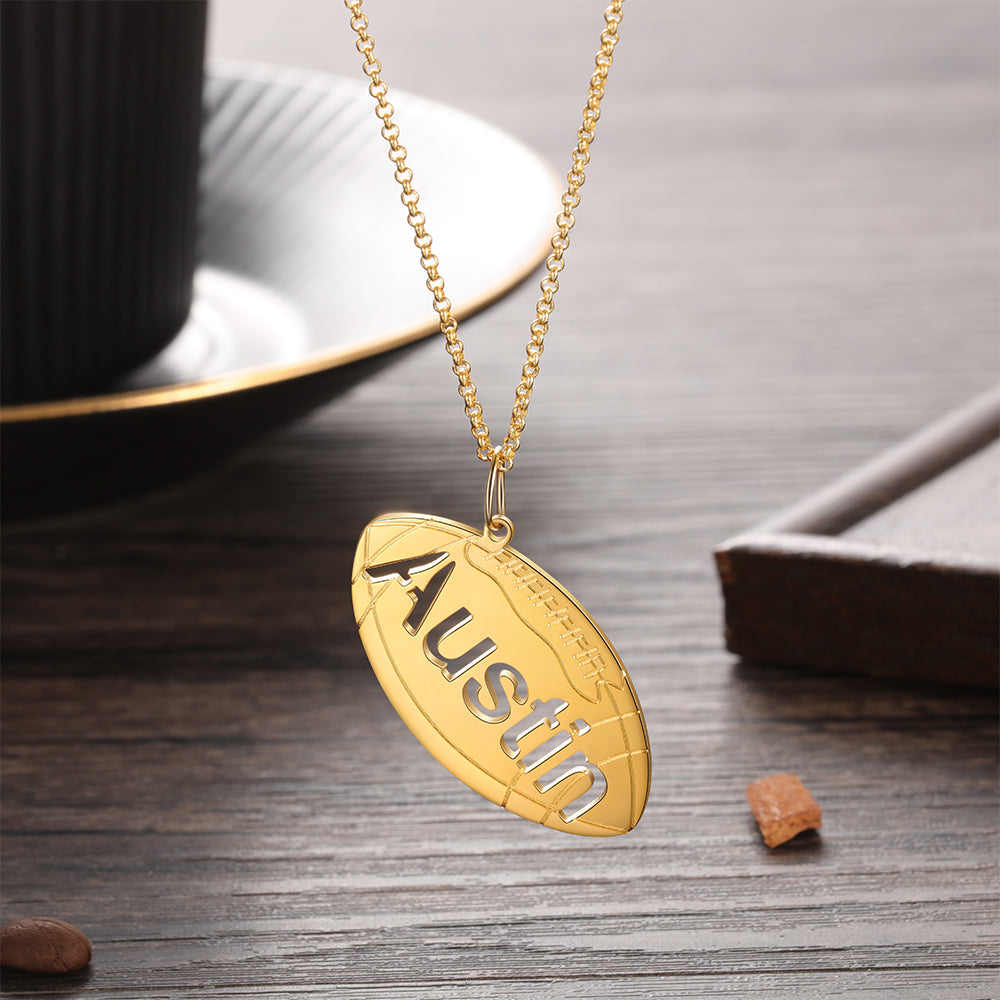 Personalised Football Name Necklace
